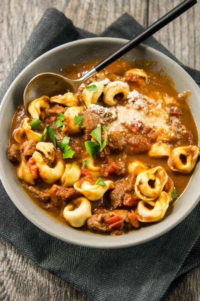 Hearty Tuscan Beef Soup | AllFreeSlowCookerRecipes.com