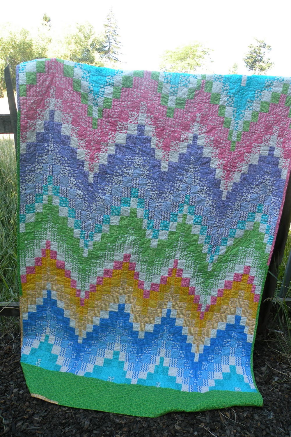 Springtime Bargello Quilt Pattern | FaveQuilts.com