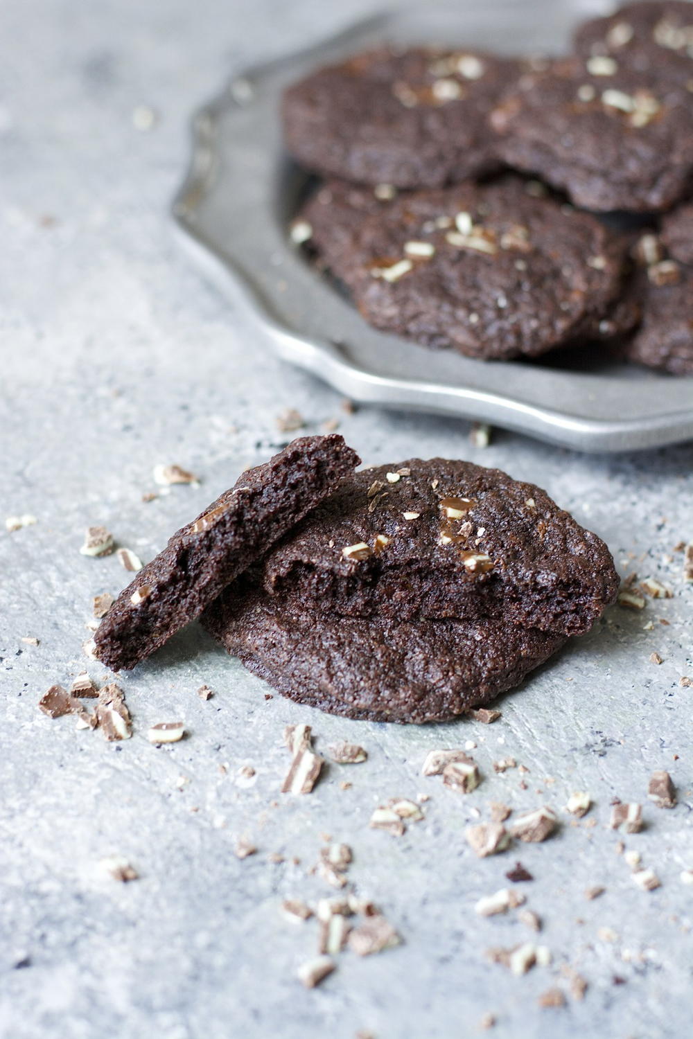 Gluten Free Dark Chocolate Peppermint Cookies