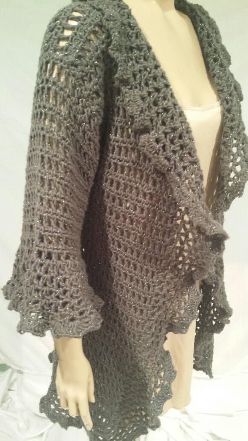 Romantic Ruffled Cardigan | AllFreeCrochet.com