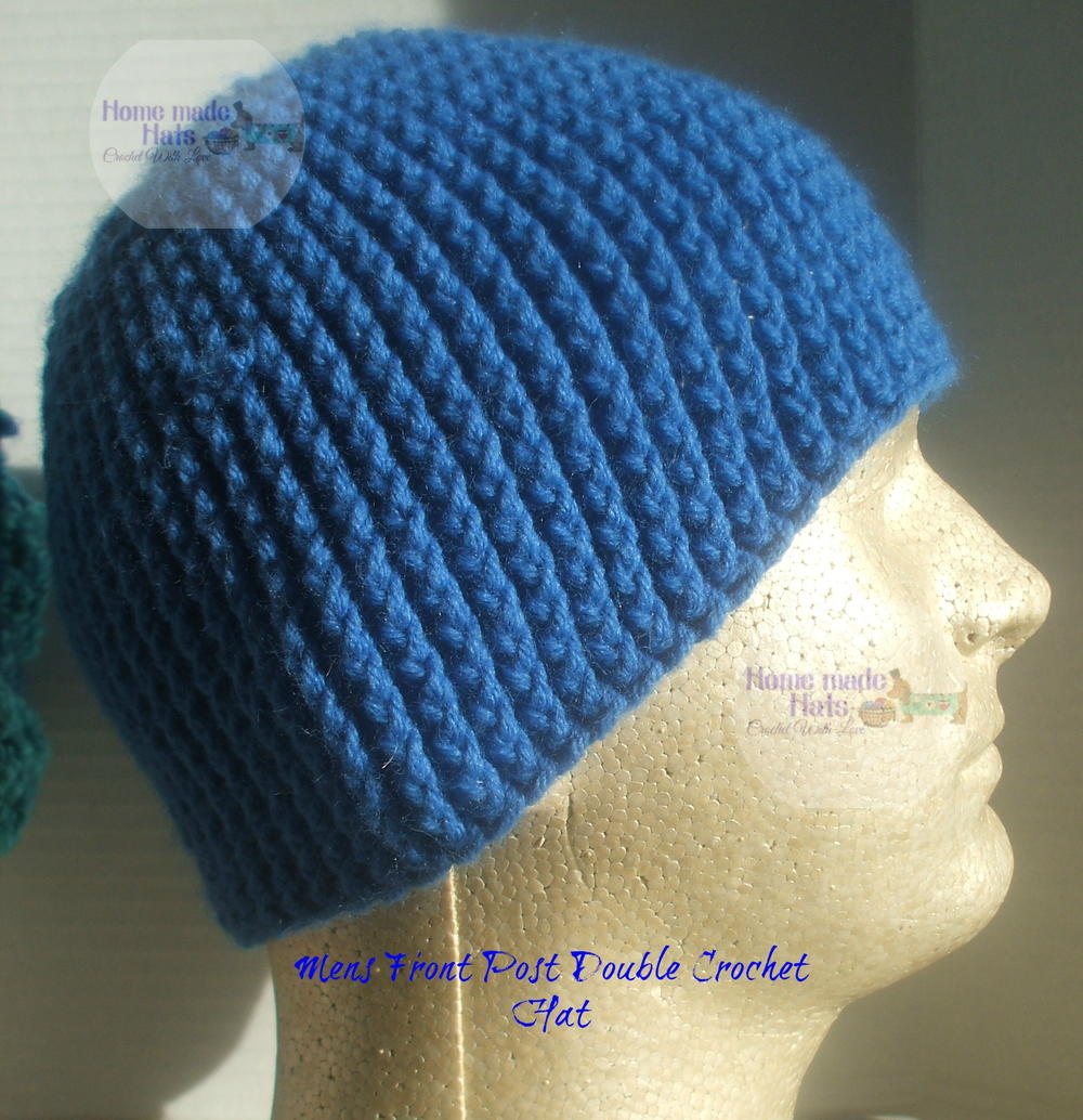 Mens Front Post Double Crochet Beanie AllFreeCrochet.com Mens Front Post Double Crochet Beanie AllFreeCrochet.com
