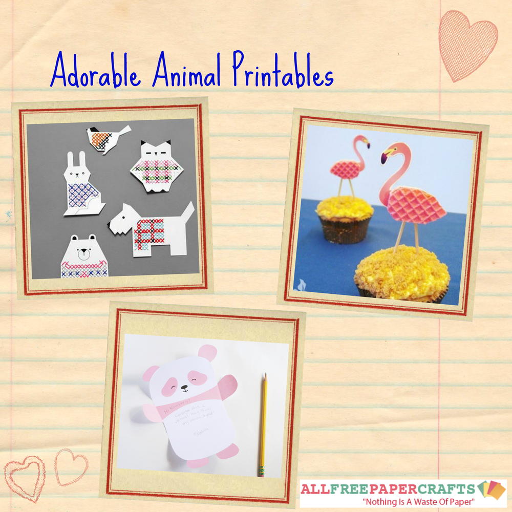 20 Adorable Animal Printables | AllFreePaperCrafts.com