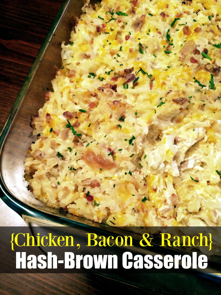 Chicken Bacon Ranch Hash Brown Casserole | AllFreeCasseroleRecipes.com