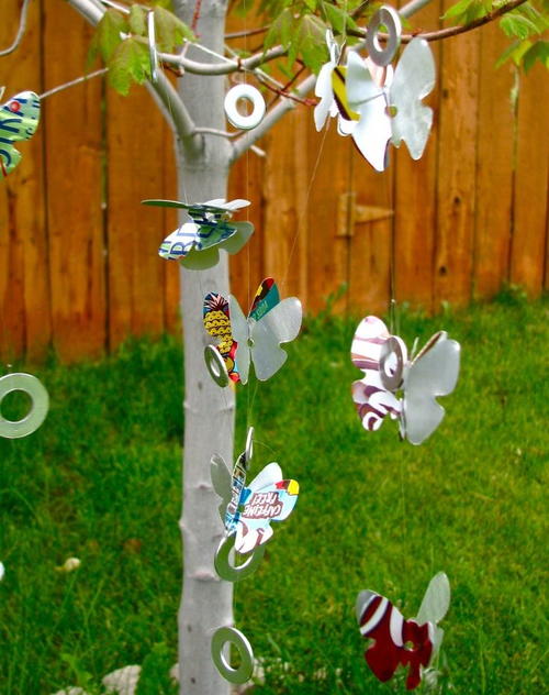 soda can wind chimes