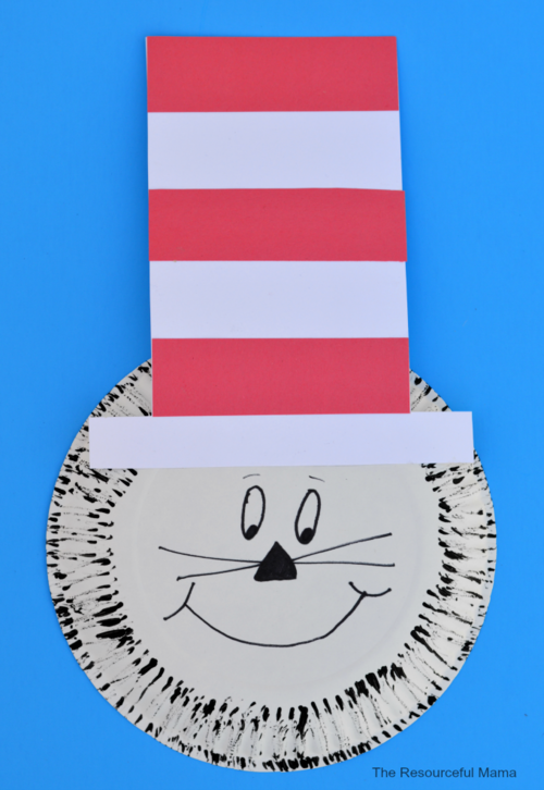 Paper Plate Dr. Seuss Cat in the Hat Craft | AllFreeKidsCrafts.com