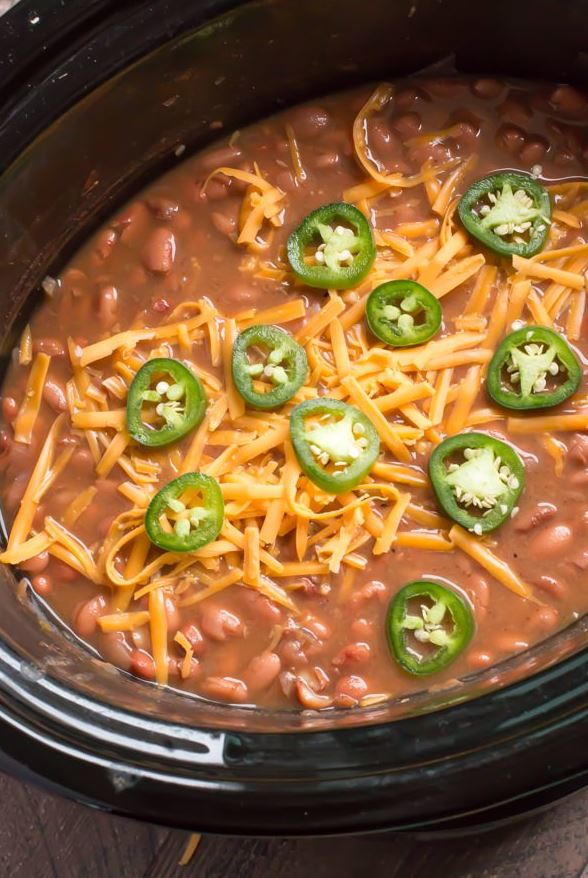 Slow Cooker Spicy Pinto Beans | AllFreeSlowCookerRecipes.com