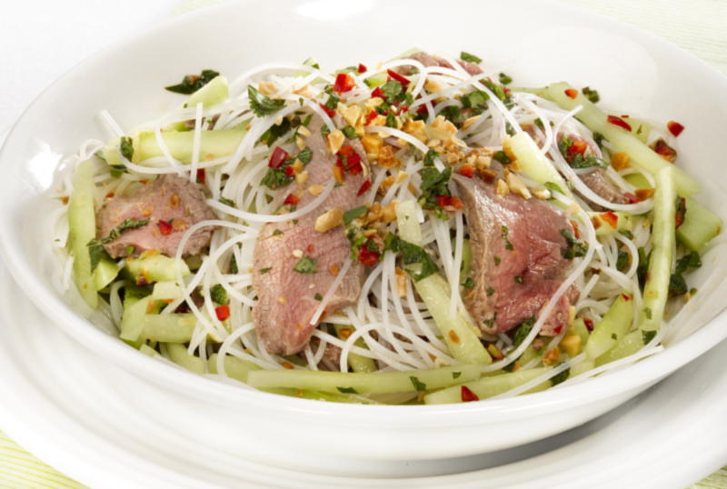 Vietnamese Beef, Green Papaya, and Noodle Salad