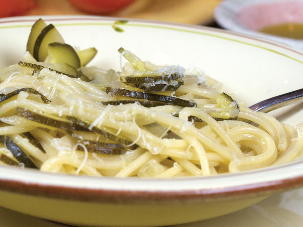 Spaghetti with Zucchini and Pecorino Cheese