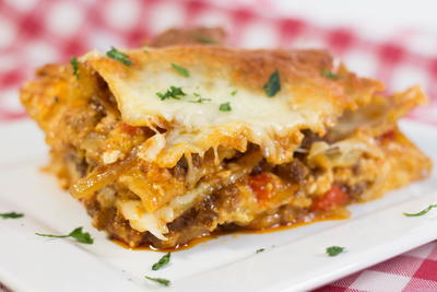 Barbeque Beef Lasagna | AllFreeCasseroleRecipes.com