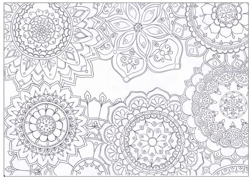 Mandala Flowers Coloring Page Mandala Flowers Coloring Page