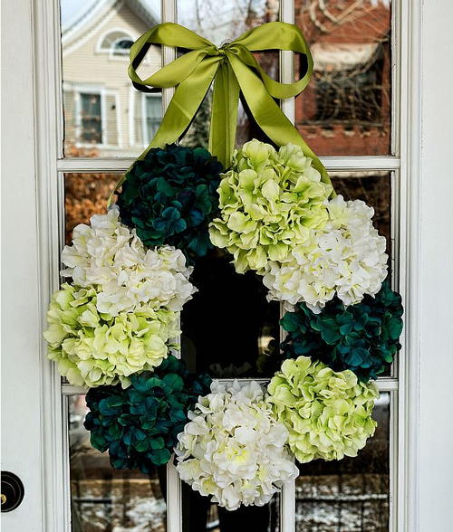 Hydrangea DIY Spring Wreath | FaveCrafts.com