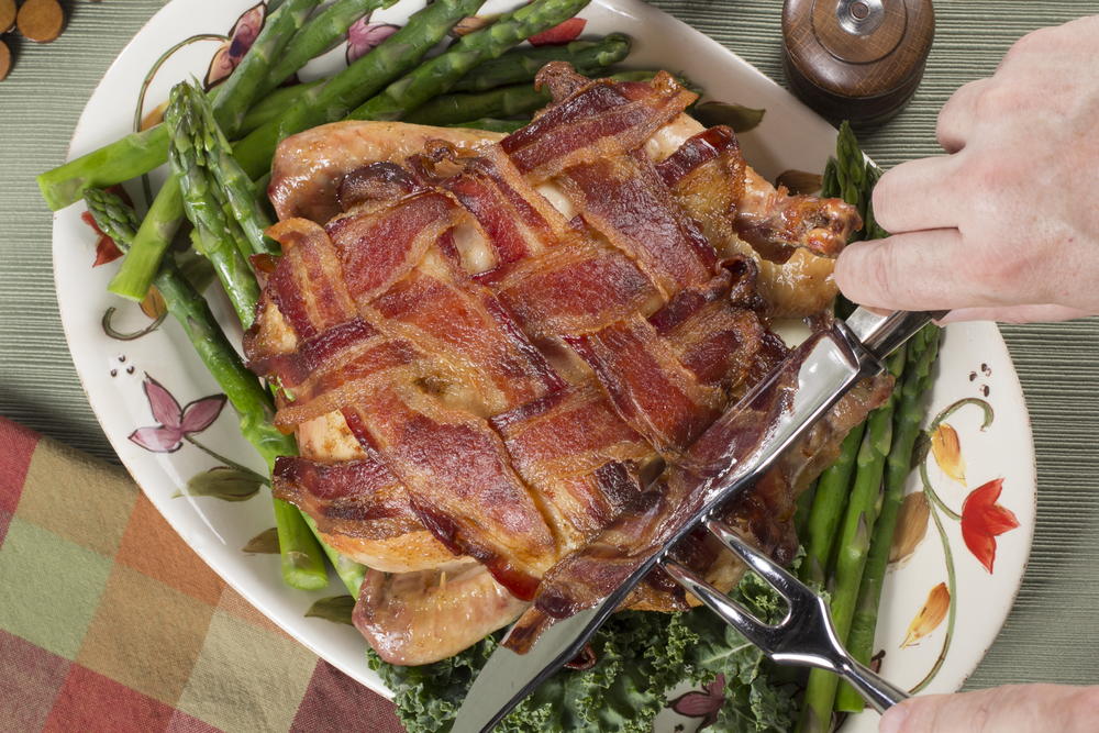 Bacon Roasted Chicken | MrFood.com