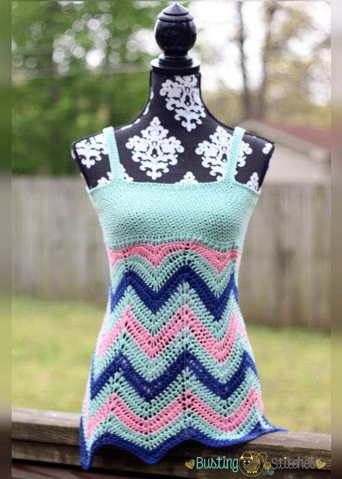 Women's Crochet Chevron Tank Top