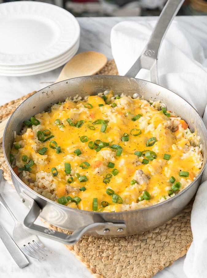 One Pan Pork and Rice Casserole | AllFreeCasseroleRecipes.com