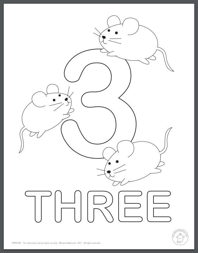 learning numbers coloring pages for kids