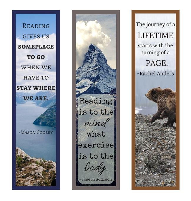 Book Quotes Printable Bookmark Set | AllFreePaperCrafts.com