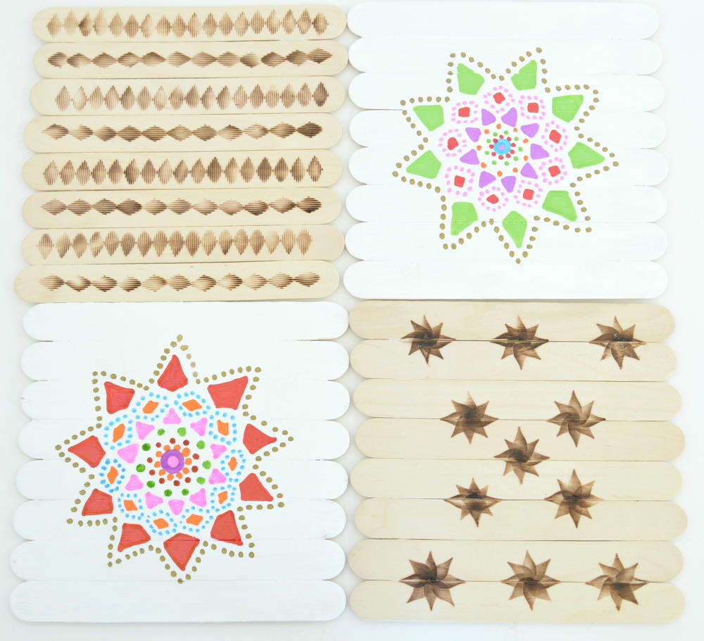 DIY Coasters Using Popsicle Sticks