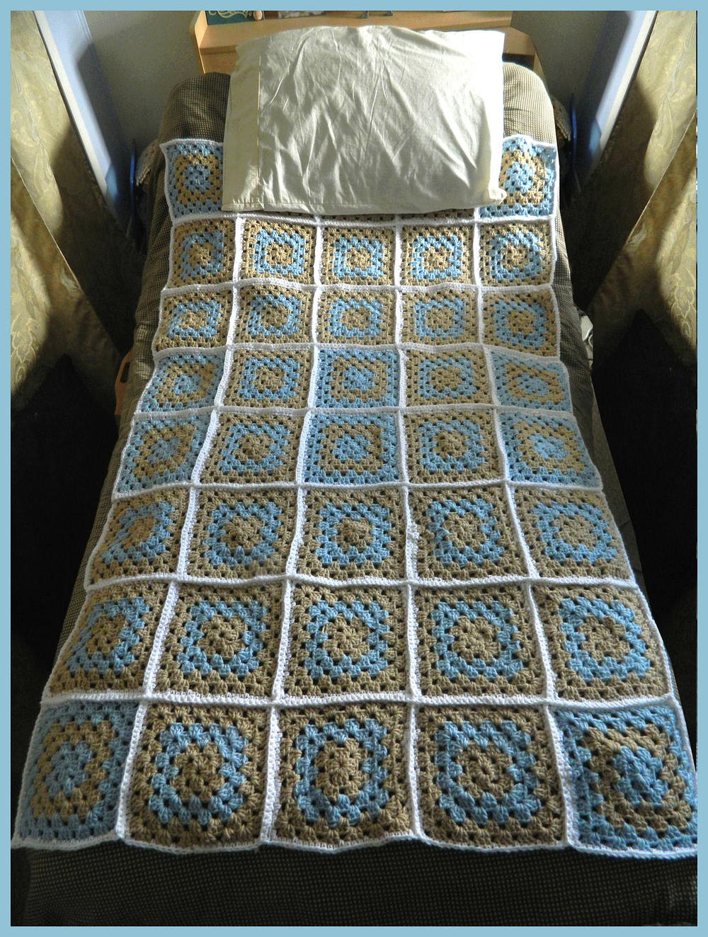 Crochet baby sweater patterns Modern Granny Square Blanket | AllFreeCrochet.com