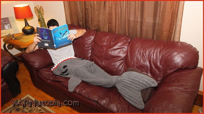 Shark Attack Crochet Blanket AllFreeCrochetAfghanPatterns