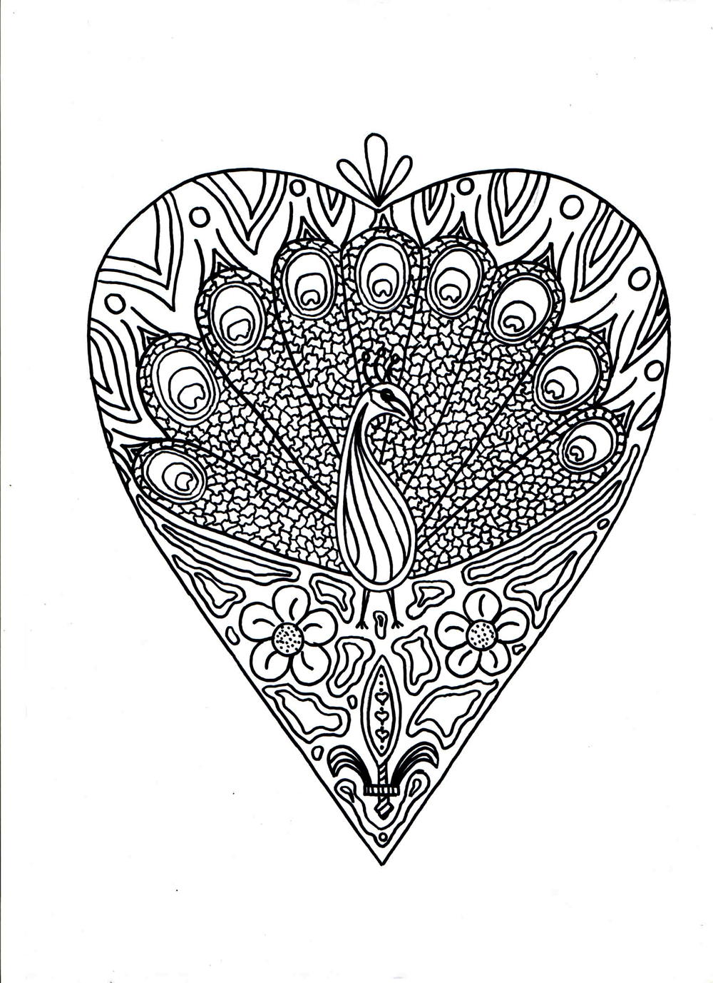 Peacock Printable Coloring Page FaveCraftscom