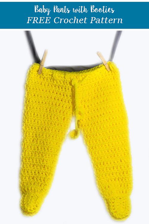 Download Crochet Footed Baby Pants | AllFreeCrochet.com