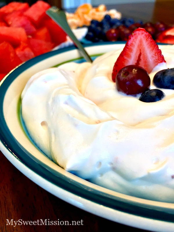 lemon yogurt fruit dip