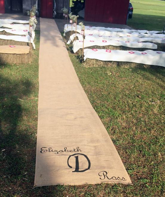 Burlap DIY Wedding Aisle Runner
