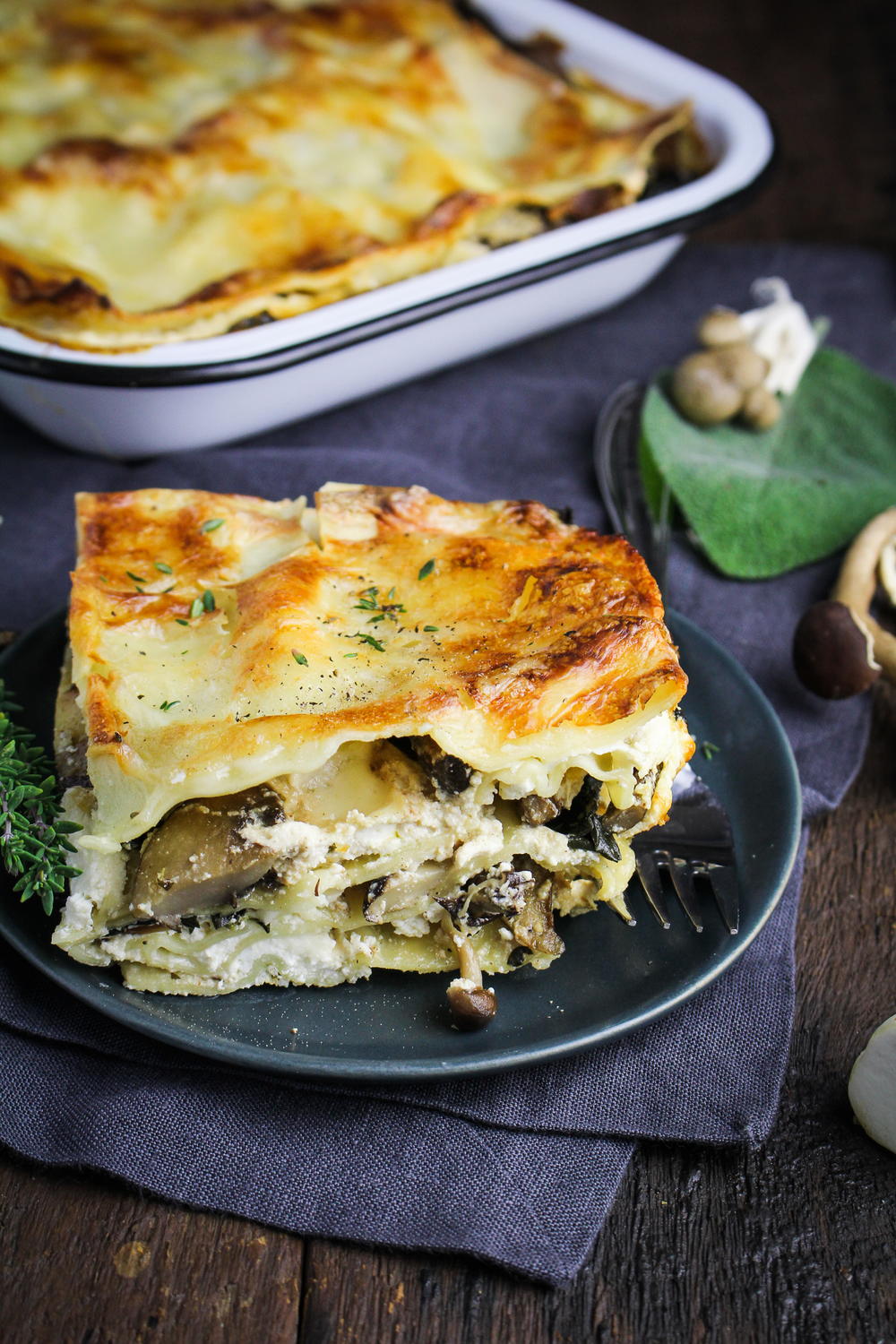 Wild Mushroom Lasagna Recipe | AllFreeCasseroleRecipes.com