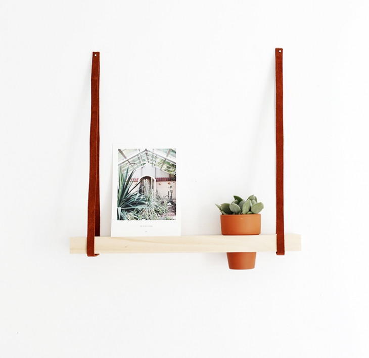 DIY Hanging Photo Shelf