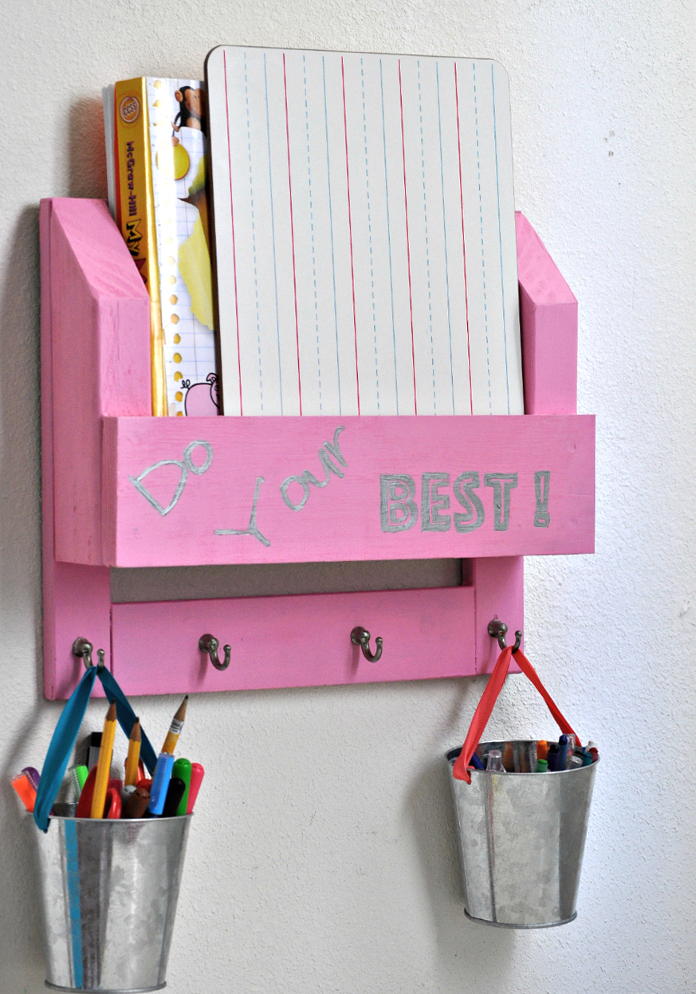 DIY Desk Organizer and Homework Station | FaveCrafts.com