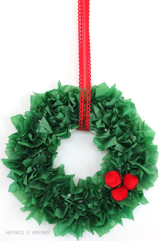 Simple Tissue Paper Wreath 