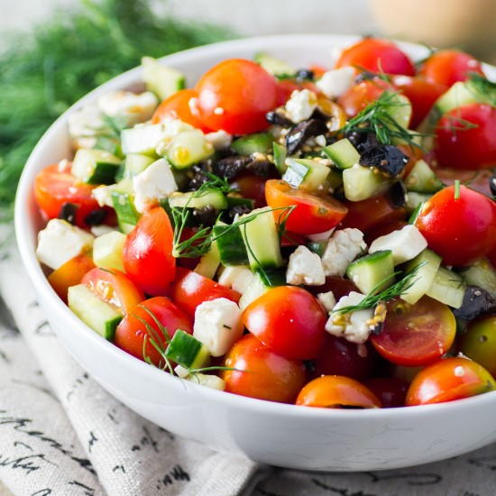 Mediterranean Tomato Salad | FaveHealthyRecipes.com