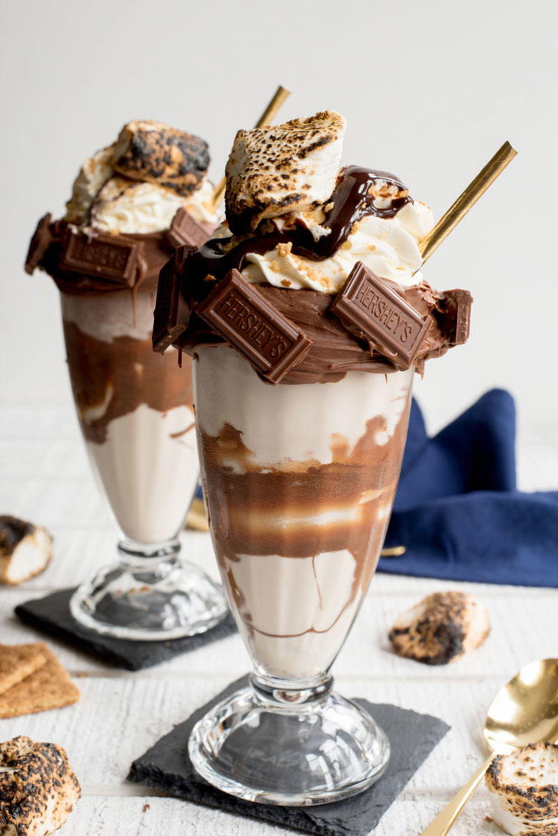 Decadent s'mores freakshake milkshake recipe Decadent S'mores Freakshake Milkshake Recipe | TheBestDessertRecipes.com