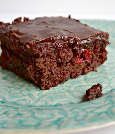 Sinful Double Chocolate Cherry Dump Cake | TheBestDessertRecipes.com