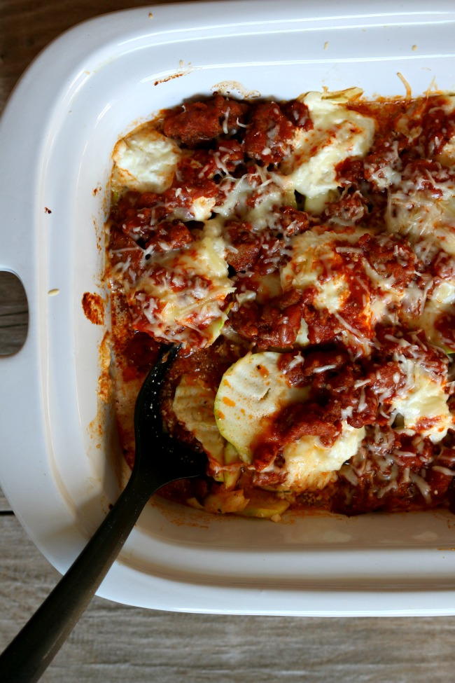 Slow Cooker Zucchini Noodle Lasagna | AllFreeSlowCookerRecipes.com