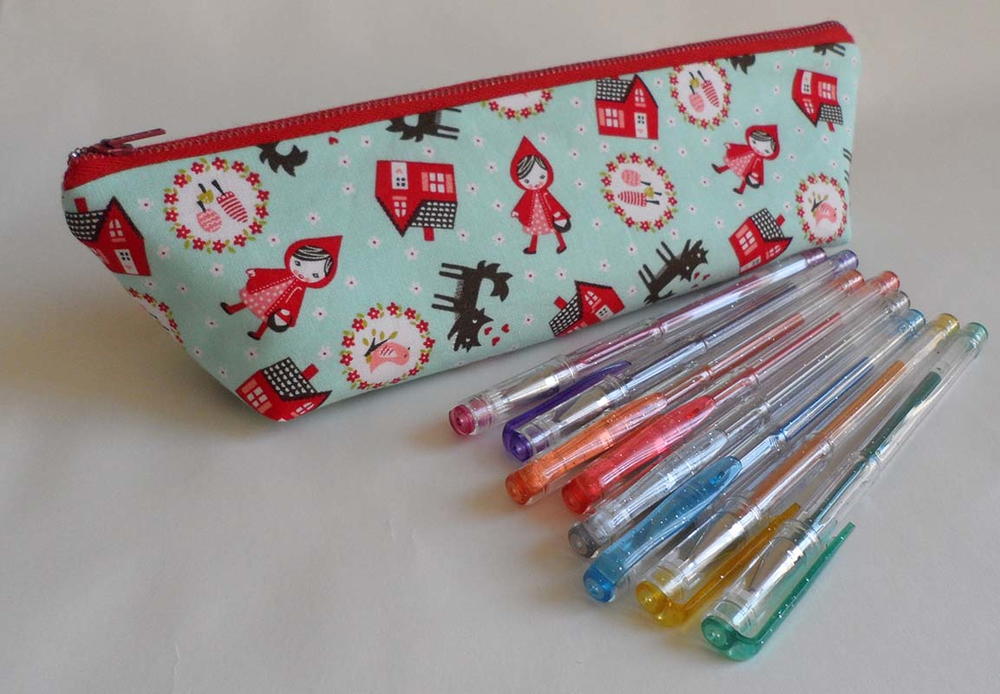 Triangle Pencil Case | AllFreeSewing.com