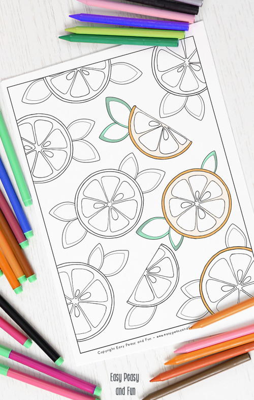 Fun Oranges Coloring Page Fun Oranges Coloring Page