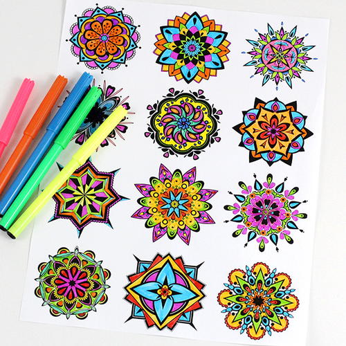 De Stressing Mandala Coloring Pages