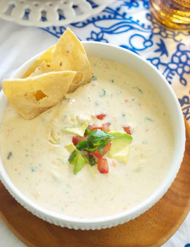 Mexican Restaurant Style Chicken Poblano Queso Blanco