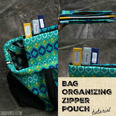 Bag Organizer Zipper Pouch Tutorial | AllFreeSewing.com