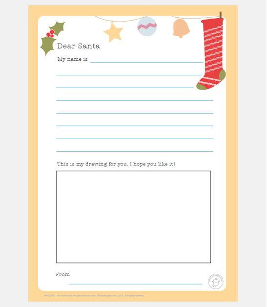 Printable Letter to Santa Templates | AllFreeChristmasCrafts.com