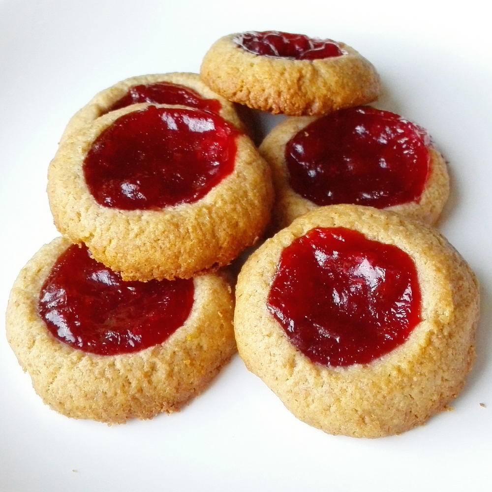 4 Ingredient Jam Thumbprint Cookies