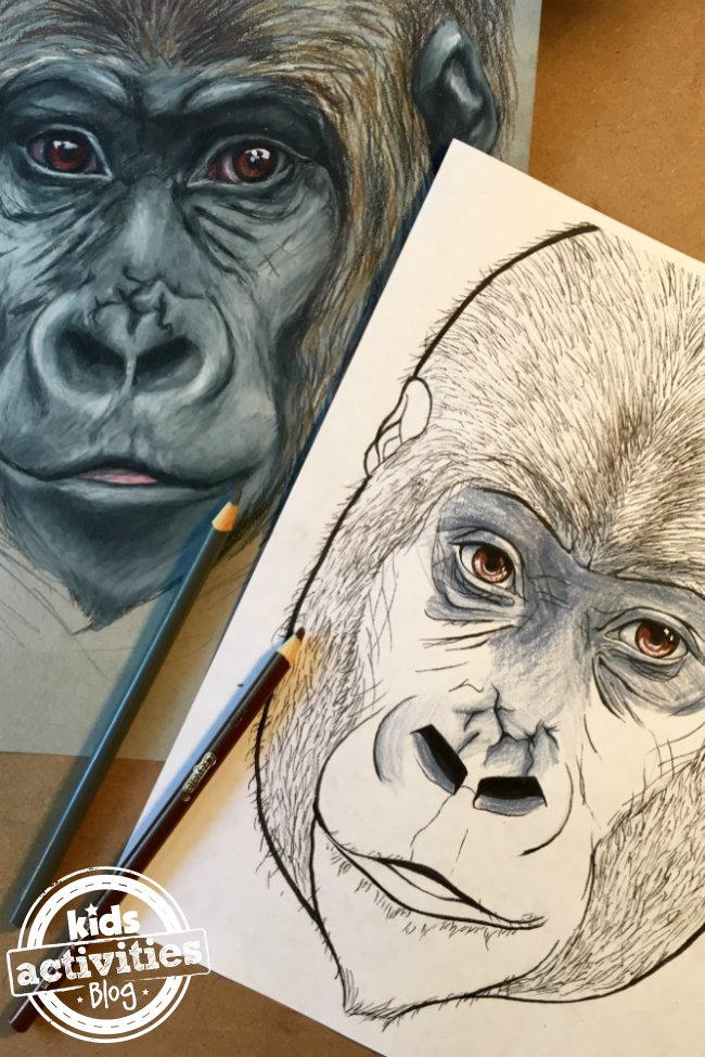 Gorilla Coloring Page | FaveCrafts.com