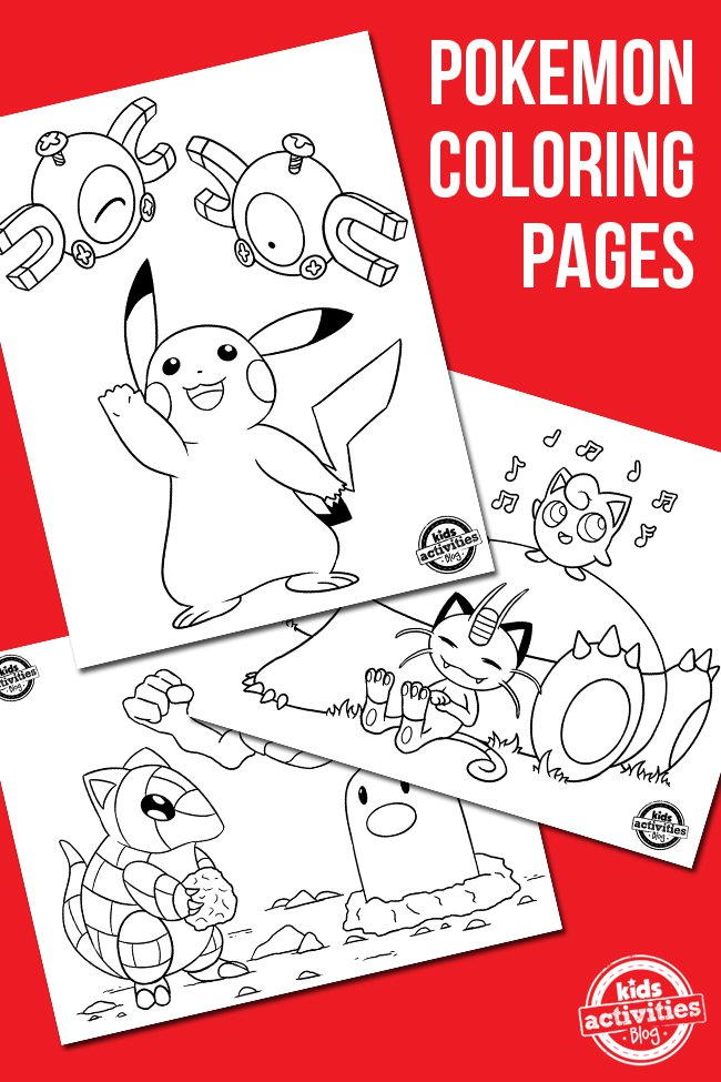 Download Pokemon Coloring Pages | FaveCrafts.com