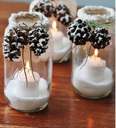 pine cone christmas decorations snowy pine cone homemade luminaries - Homemade Pine Cone Christmas Decorations pine cone christmas decorations snowy pine cone homemade luminaries - Homemade Pine Cone Christmas Decorations
