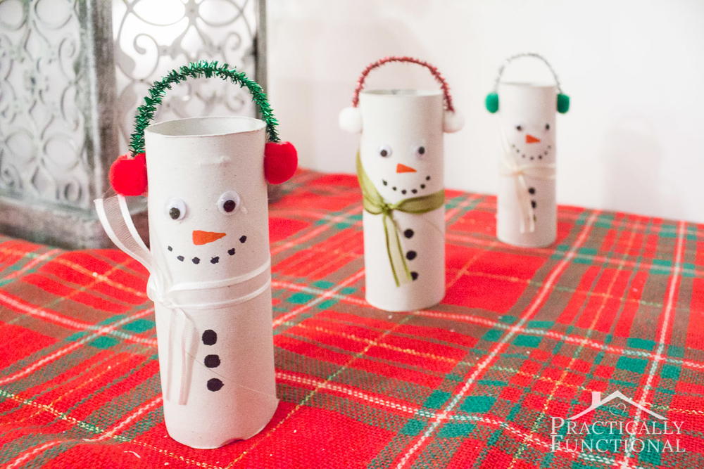  Recycled  Toilet  Paper  Roll  Snowman AllFreeHolidayCrafts com