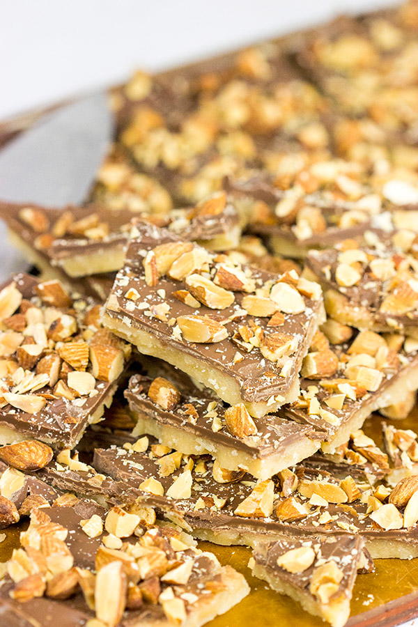 Chocolate Almond Toffee | TheBestDessertRecipes.com