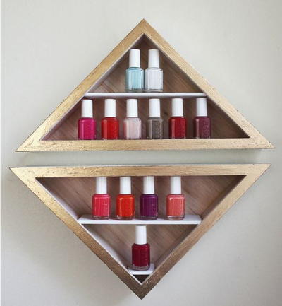 Modern Triangular DIY Nail Polish Rack