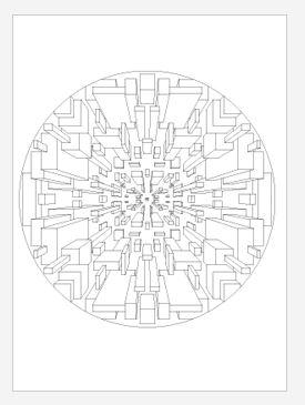 3D Square Mandala Coloring Page Take A Trip To The Future With This Geographic These Floating Blocks Will Come Life Motion