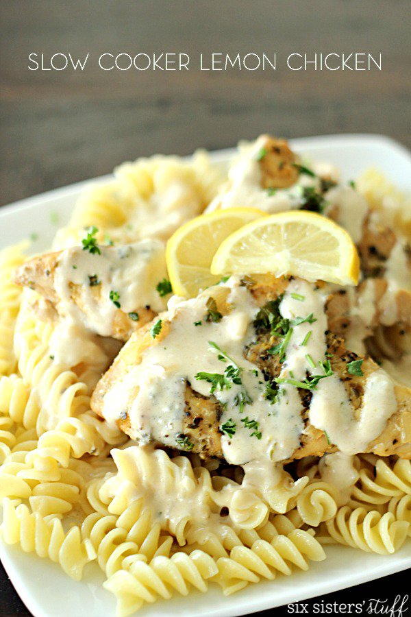 Slow Cooker Creamy Lemon Chicken | AllFreeSlowCookerRecipes.com